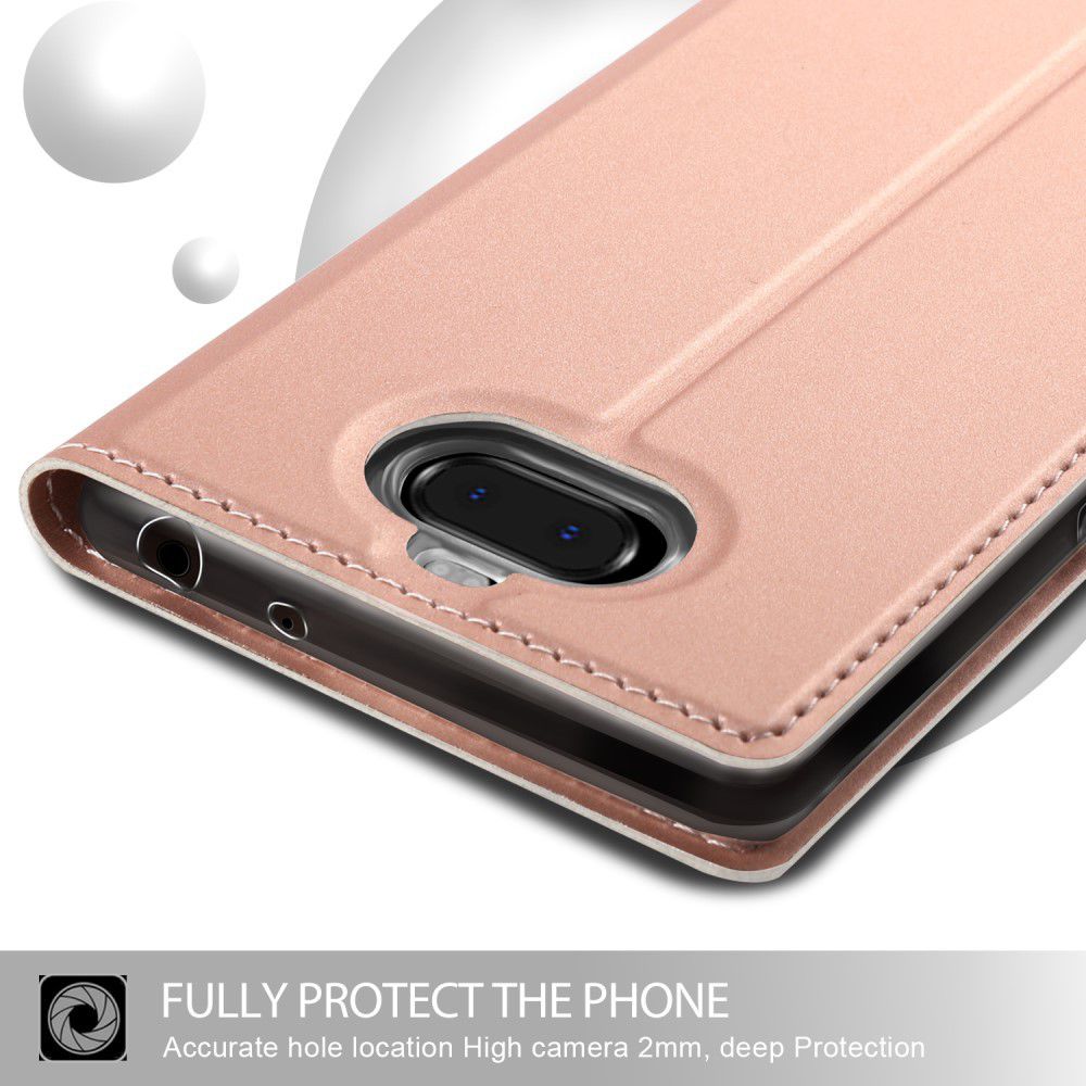 Sony Xperia 10 Plus Luxe Portemonnee Hoesje Roze Goud afbeelding 4