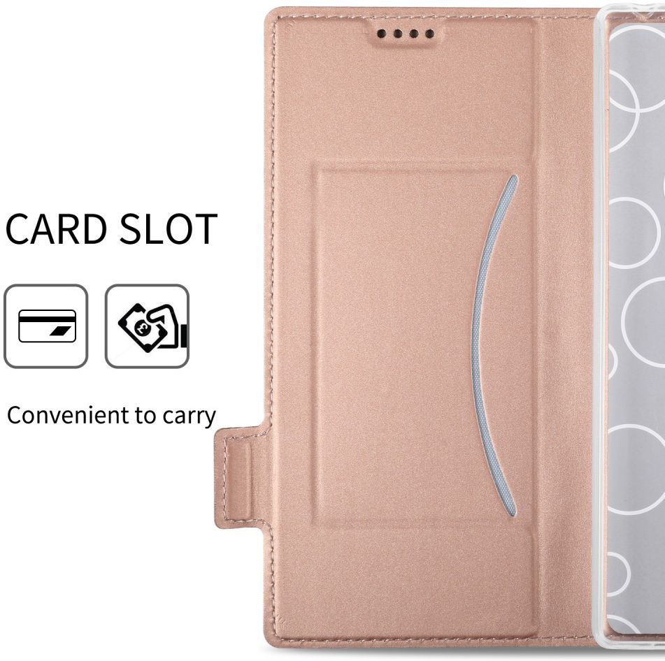 Sony Xperia 10 Plus Luxe Portemonnee Hoesje Roze Goud afbeelding 6