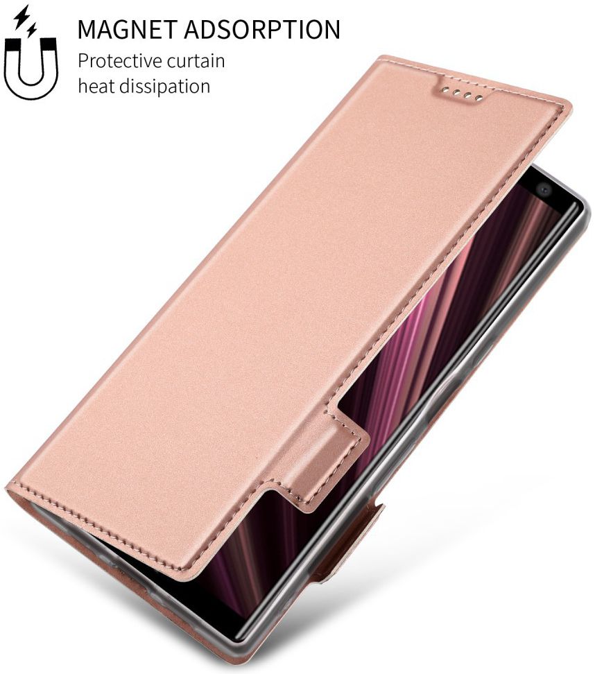 Sony Xperia 10 Plus Luxe Portemonnee Hoesje Roze Goud afbeelding 7