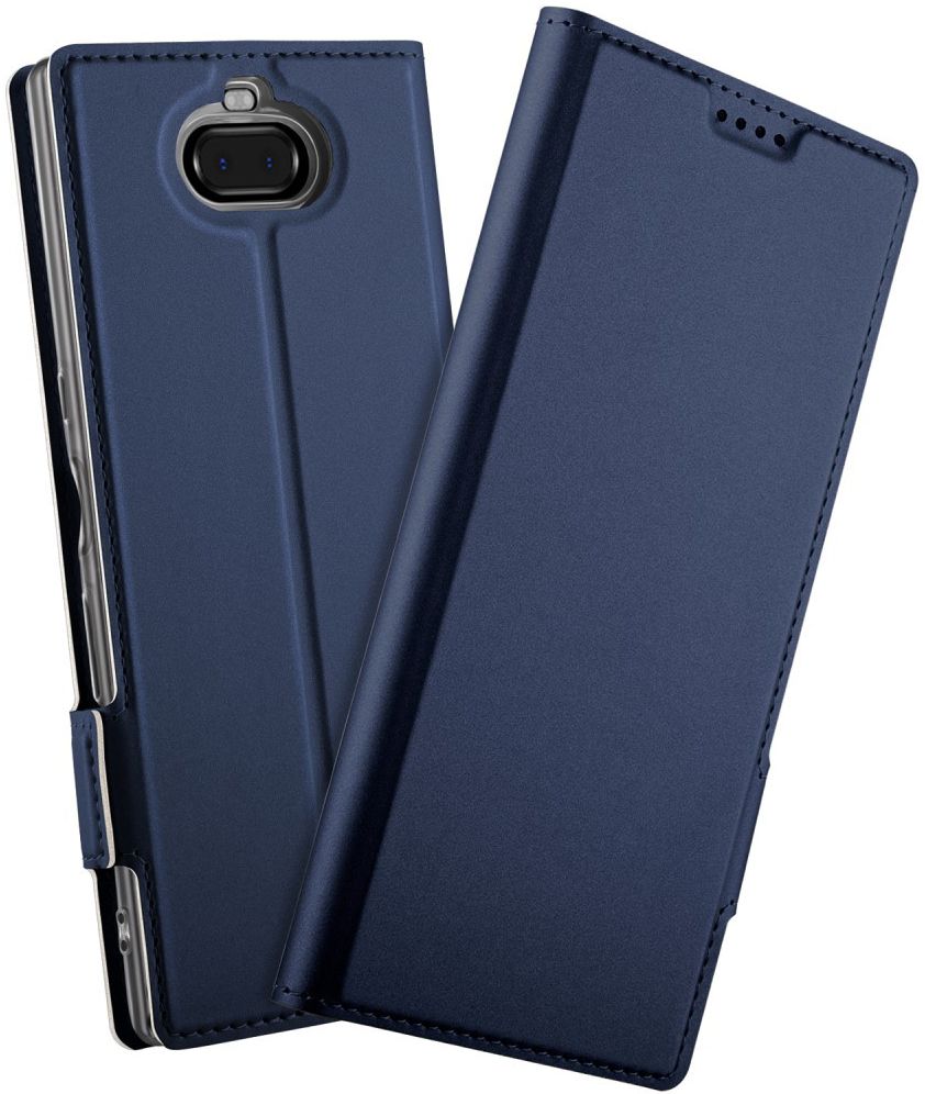 Sony Xperia 10 Plus Luxe Portemonnee Hoesje Blauw afbeelding 1