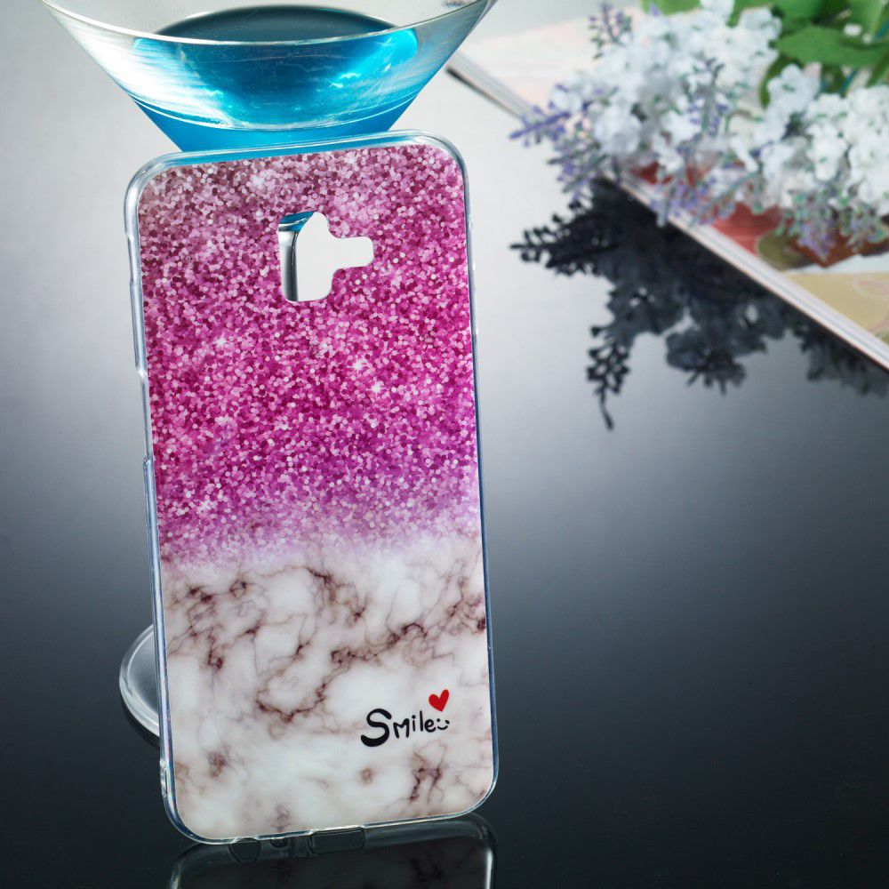 Samsung Galaxy J6 Plus TPU Hoesje met Marmer Opdruk Roze afbeelding 4