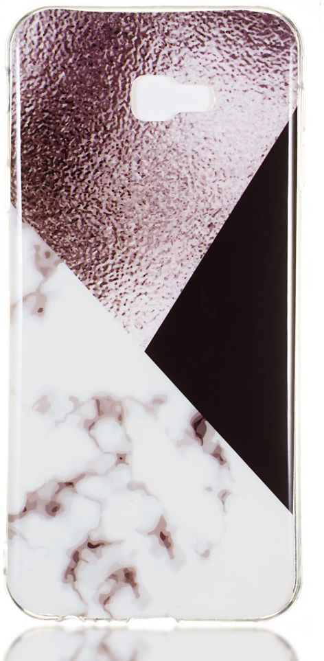 Samsung Galaxy J4 Plus TPU Hoesje met Marmer Opdruk Bruin afbeelding 1