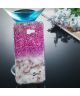 Samsung Galaxy J4 Plus TPU Hoesje met Marmer Opdruk Roze