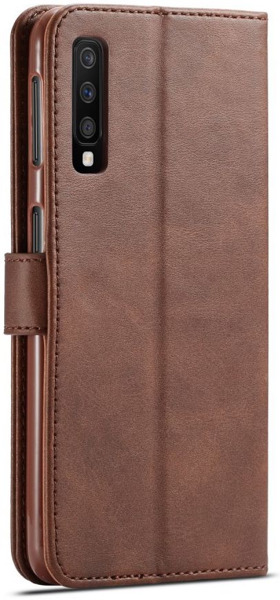 Samsung Galaxy A7 (2018) Stijlvol Portemonnee Bookcase Hoesje Coffee afbeelding 1