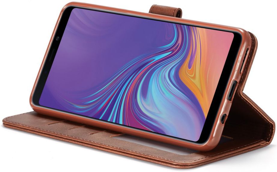 Samsung Galaxy A7 (2018) Stijlvol Portemonnee Bookcase Hoesje Coffee afbeelding 4