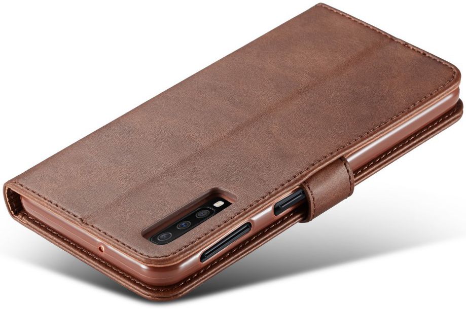 Samsung Galaxy A7 (2018) Stijlvol Portemonnee Bookcase Hoesje Coffee afbeelding 8