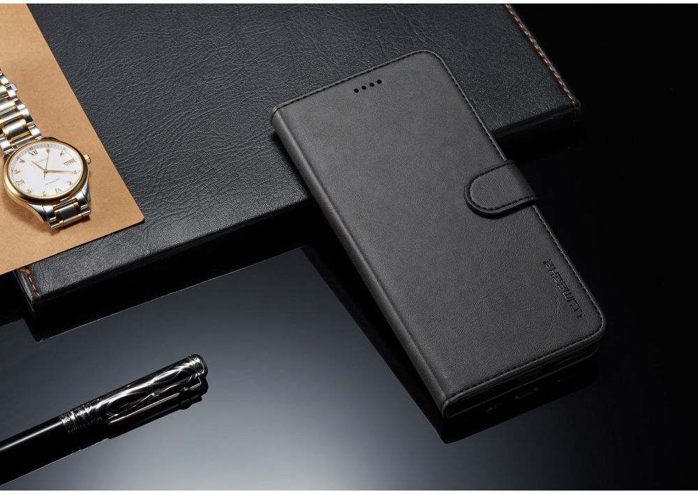 Samsung Galaxy A7 (2018) Stijlvol Portemonnee Bookcase Hoesje Zwart afbeelding 5