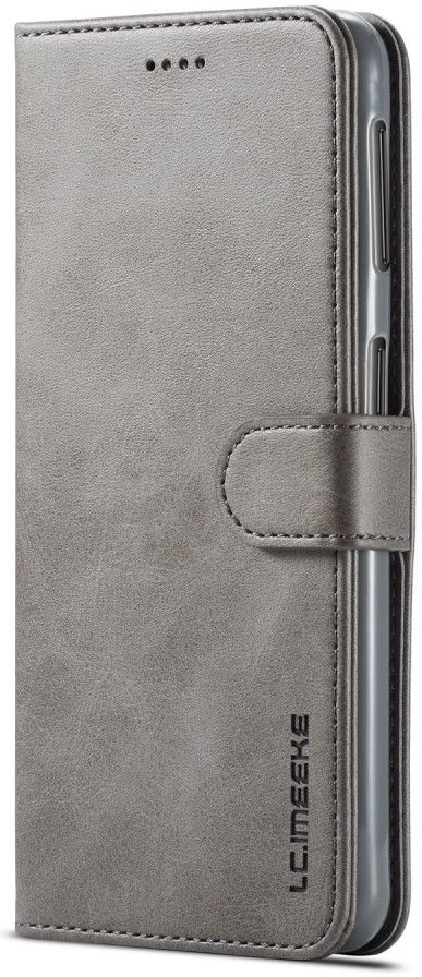 Samsung Galaxy A7 (2018) Stijlvol Portemonnee Bookcase Hoesje Grijs afbeelding 1