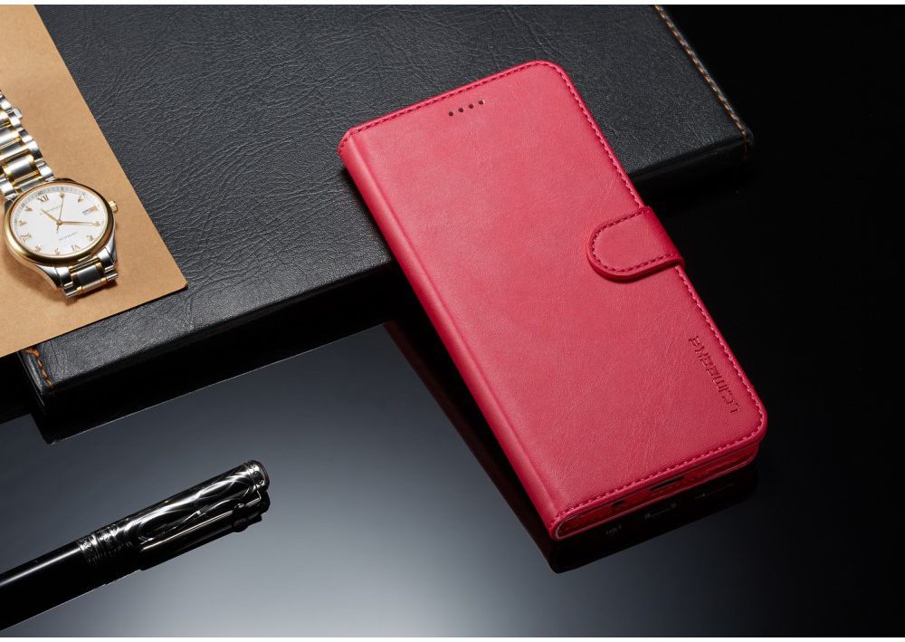 Samsung Galaxy A7 (2018) Stijlvol Portemonnee Bookcase Hoesje Roze afbeelding 6