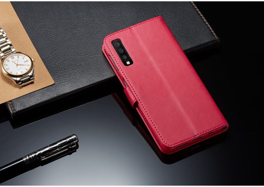 Samsung Galaxy A7 (2018) Stijlvol Portemonnee Bookcase Hoesje Roze afbeelding 7