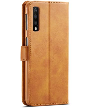Samsung Galaxy A7 (2018) Stijlvol Portemonnee Bookcase Hoesje Bruin Hoesjes