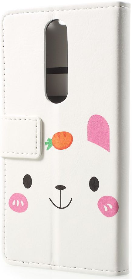 Nokia 5.1 Plus Portemonnee Hoesje met Konijn Print afbeelding 4