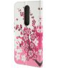 Nokia 5.1 Plus Portemonnee Hoesje met Blossom Print