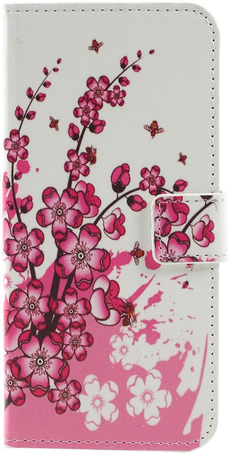 Nokia 5.1 Plus Portemonnee Hoesje met Blossom Print afbeelding 1