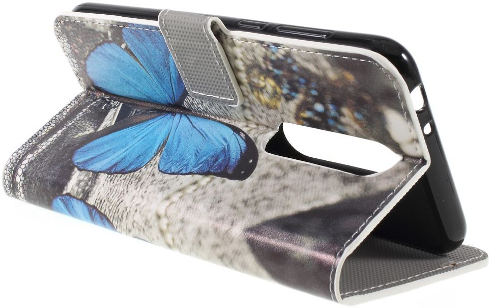 Nokia 5.1 Plus Portemonnee Hoesje met Vlinder Print afbeelding 2