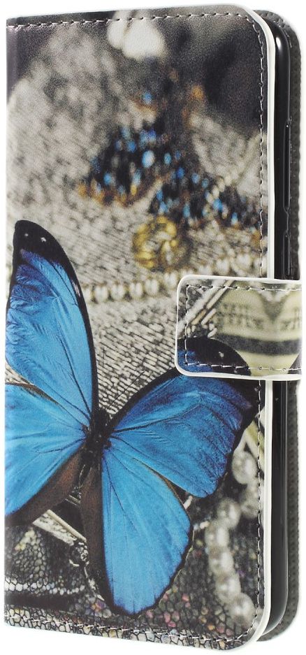 Nokia 5.1 Plus Portemonnee Hoesje met Vlinder Print afbeelding 4