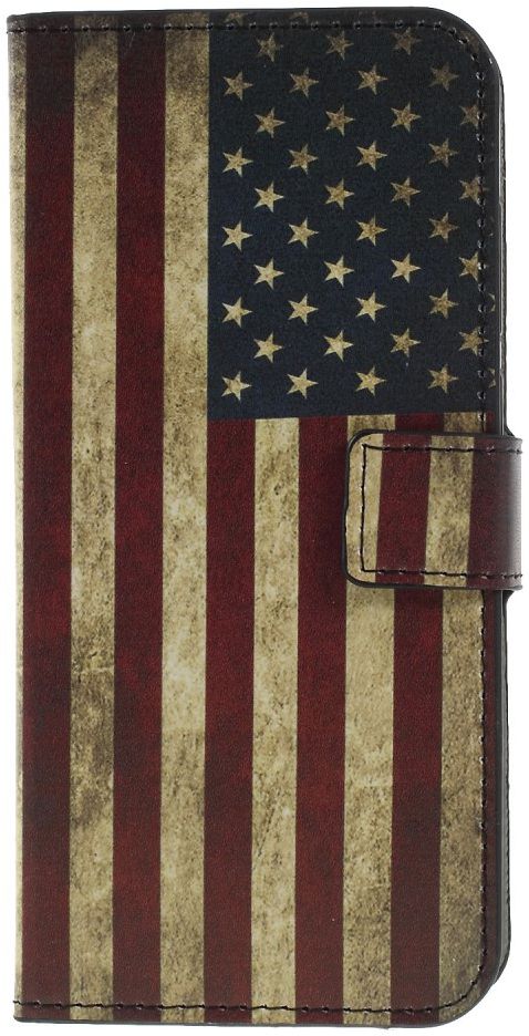 Nokia 5.1 Plus Portemonnee Hoesje met Amerikaanse Vlag Print afbeelding 1