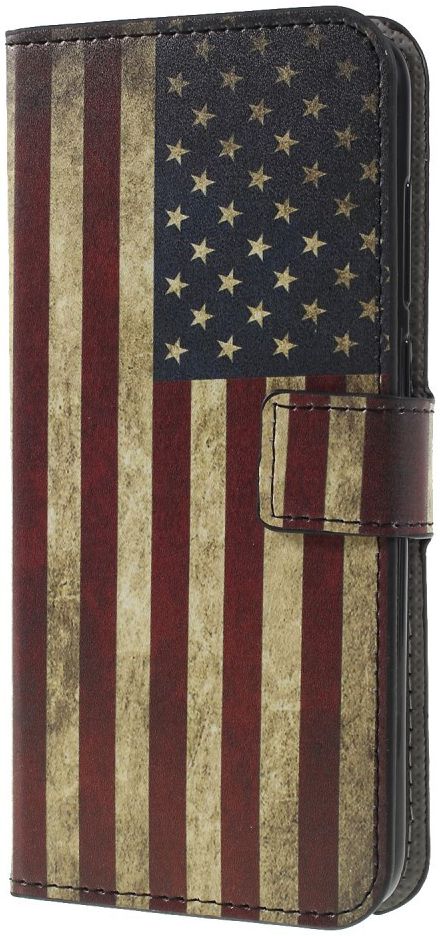 Nokia 5.1 Plus Portemonnee Hoesje met Amerikaanse Vlag Print afbeelding 4
