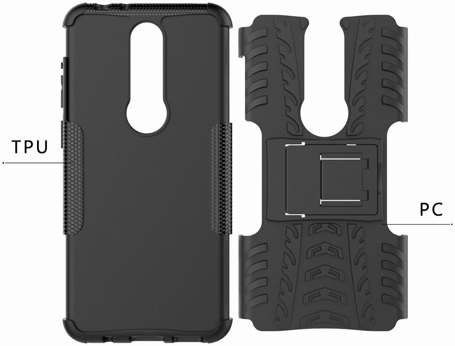 Hybride Nokia 5.1 Plus Hoesje Zwart afbeelding 10