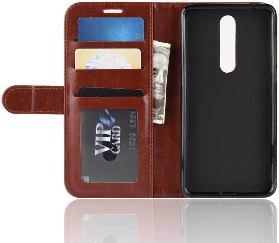 Nokia 3.1 Plus Portemonnee Hoesje Bruin afbeelding 4