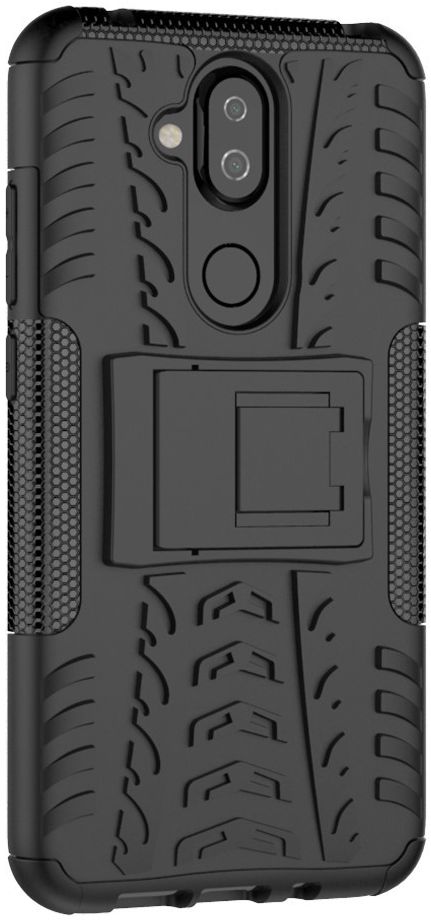 Robuust Hybride Nokia 8.1 Hoesje Zwart afbeelding 3