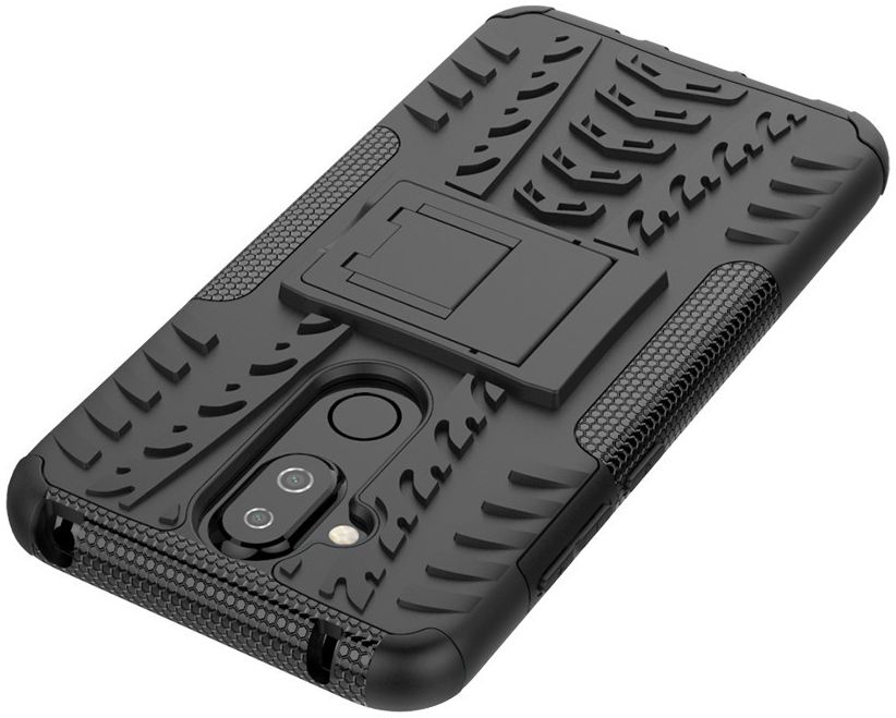 Robuust Hybride Nokia 8.1 Hoesje Zwart afbeelding 5