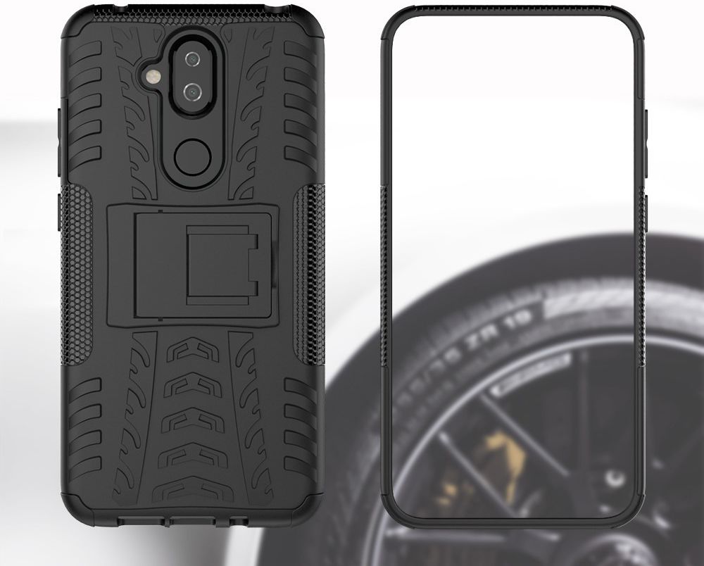 Robuust Hybride Nokia 8.1 Hoesje Zwart afbeelding 7