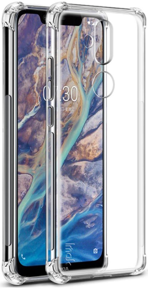Nokia 8.1 TPU Hoesje met Screen Protector Transparant afbeelding 1
