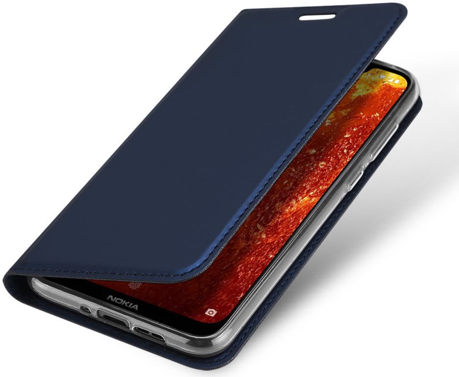 Dux Ducis Nokia 8.1 Premium Bookcase Hoesje Blauw afbeelding 1