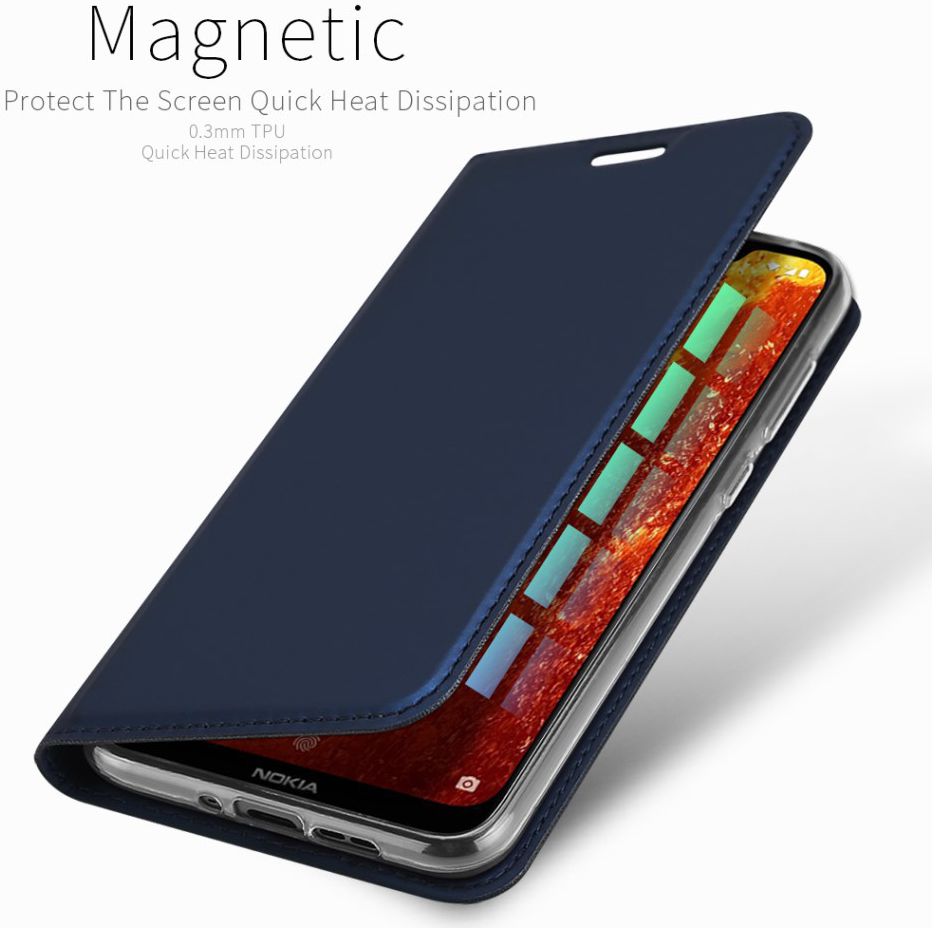 Dux Ducis Nokia 8.1 Premium Bookcase Hoesje Blauw afbeelding 7