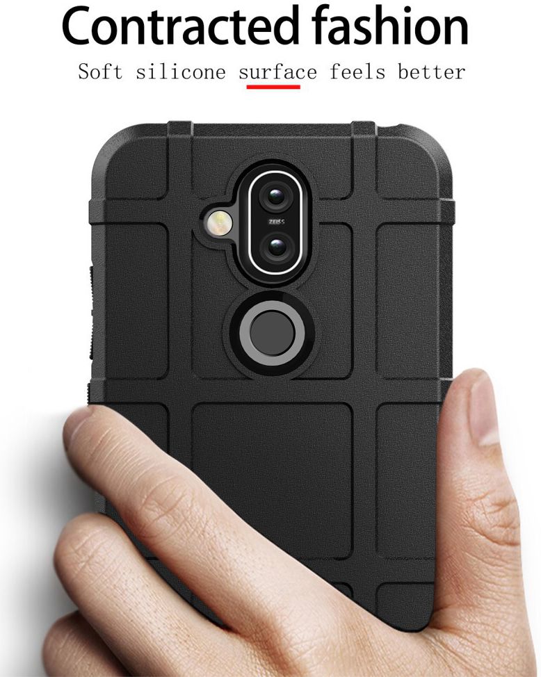 Nokia 8.1 Rugged Armor Hoesje Zwart afbeelding 6