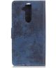 Nokia 8.1 Vintage Portemonnee Hoesje Blauw