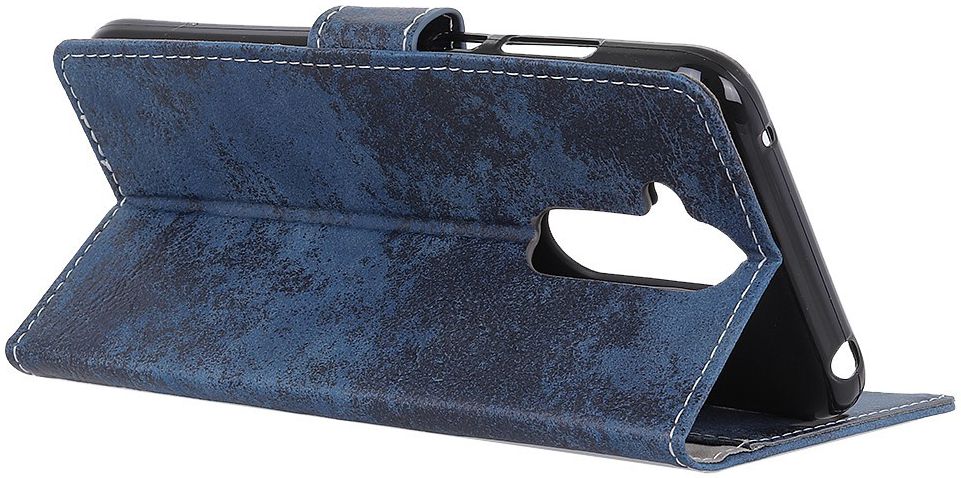 Nokia 8.1 Vintage Portemonnee Hoesje Blauw afbeelding 3