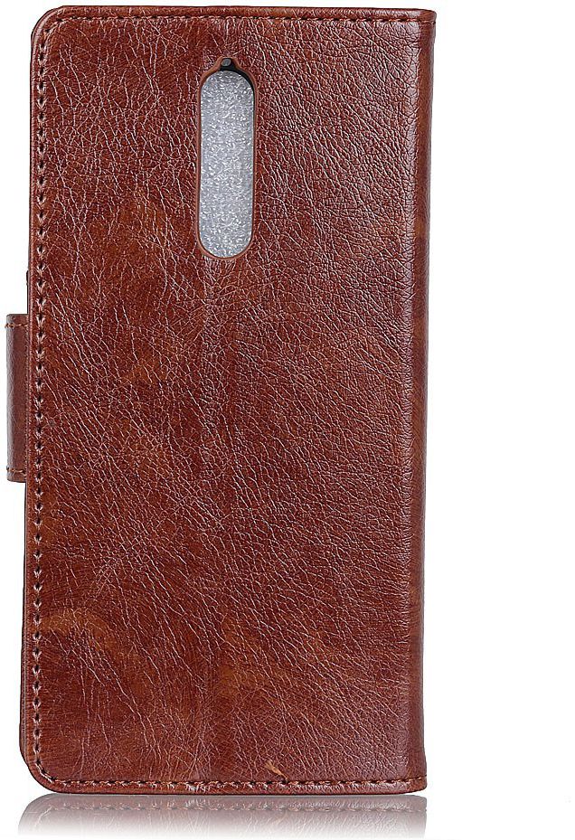 Nokia 8 Portemonnee Hoesje Splitleer Bruin afbeelding 3