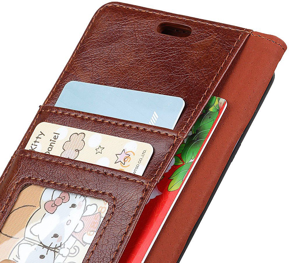 Nokia 8 Portemonnee Hoesje Splitleer Bruin afbeelding 4