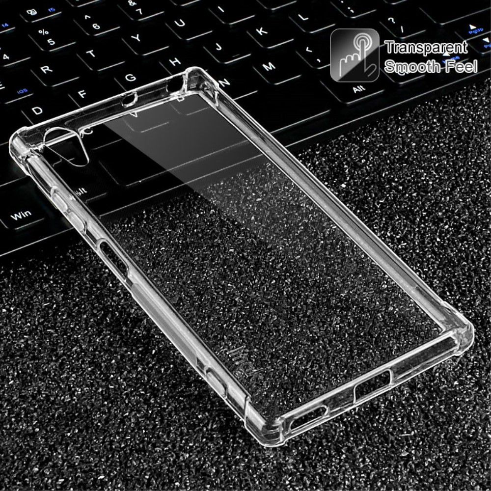 Sony Xperia XA1 Plus TPU Hoesje met Screen Protector Transparant afbeelding 2