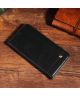 OnePlus 6 Retro Style Wallet Flip Case Zwart