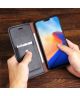 OnePlus 6 Retro Style Wallet Flip Case Zwart