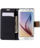 Samsung Galaxy S6 Stijlvol Portemonnee Hoesje Zwart