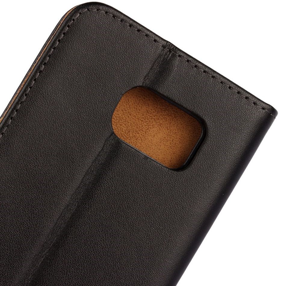 Echt Leren Samsung Galaxy S6 Hoesje Zwart afbeelding 5