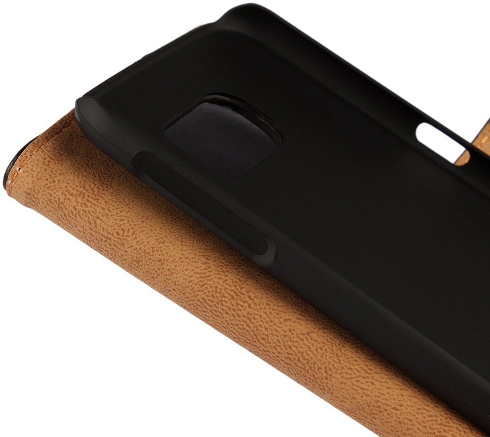 Echt Leren Samsung Galaxy S6 Hoesje Zwart afbeelding 7