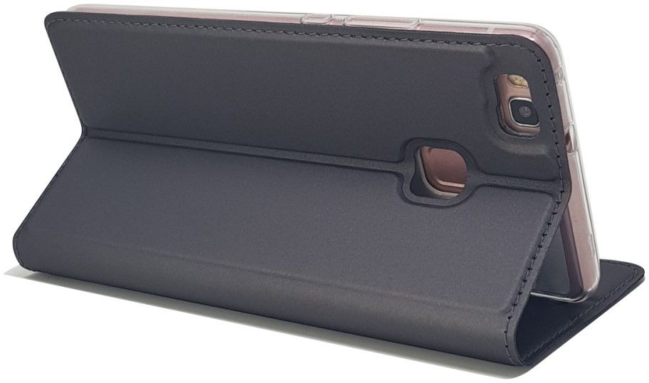 Huawei P9 Lite Luxe Portemonnee Hoesje Zwart afbeelding 3