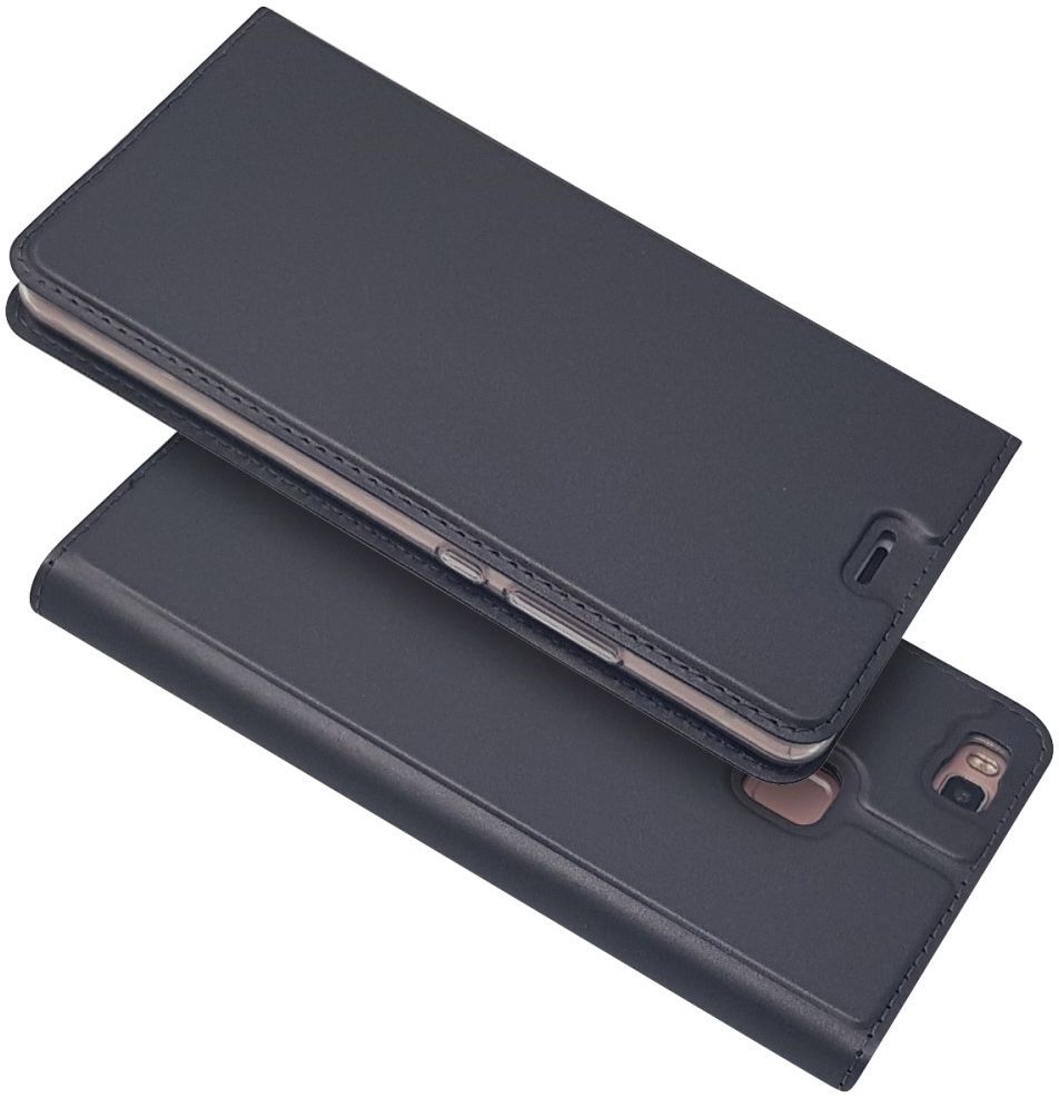 Huawei P9 Lite Luxe Portemonnee Hoesje Zwart afbeelding 5