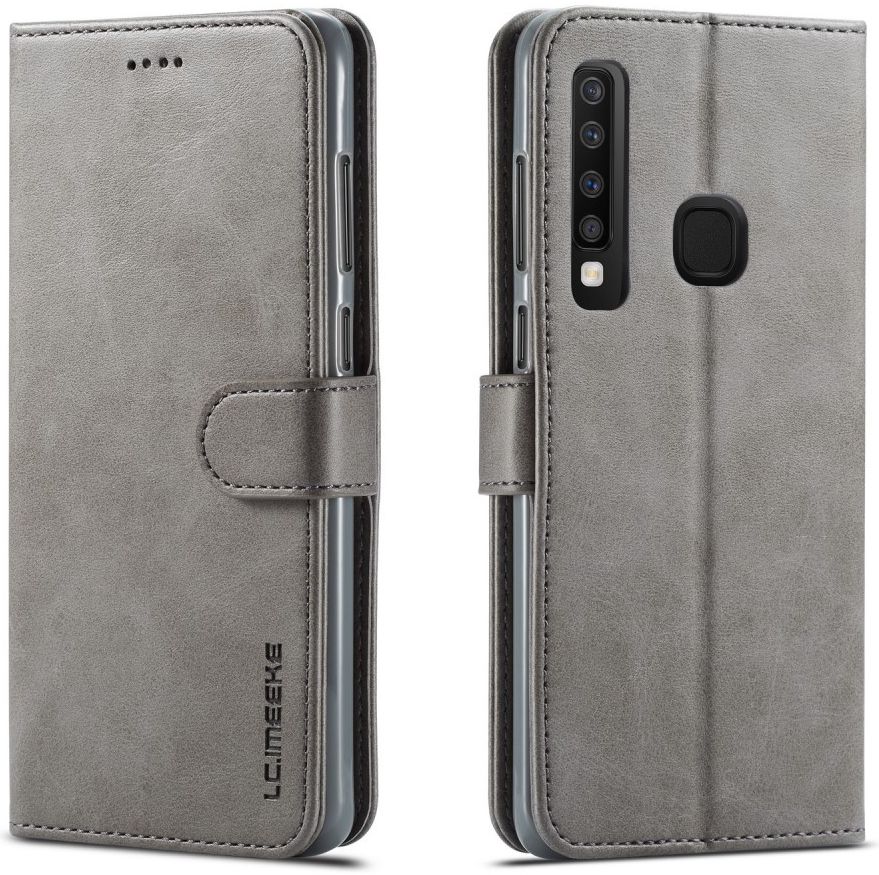 Samsung Galaxy A9 (2018) Portemonnee Bookcase Hoesje Grijs afbeelding 2