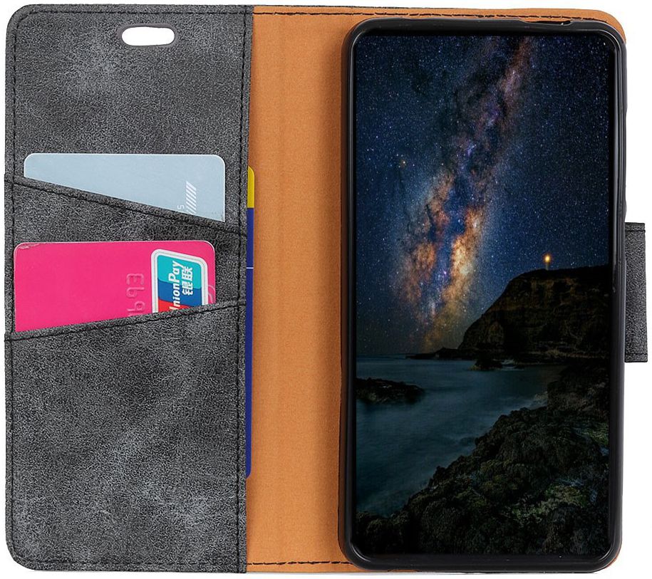 Sony Xperia L3 Portemonnee Hoesje Splitleer Zwart afbeelding 2