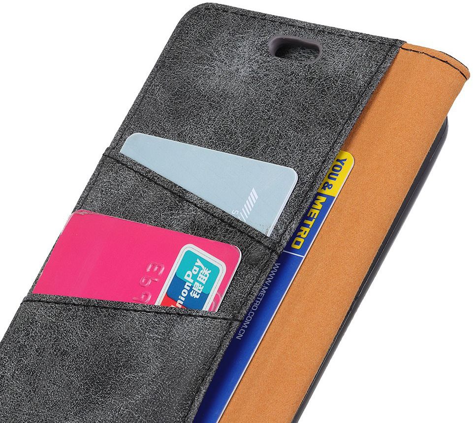 Sony Xperia L3 Portemonnee Hoesje Splitleer Zwart afbeelding 6