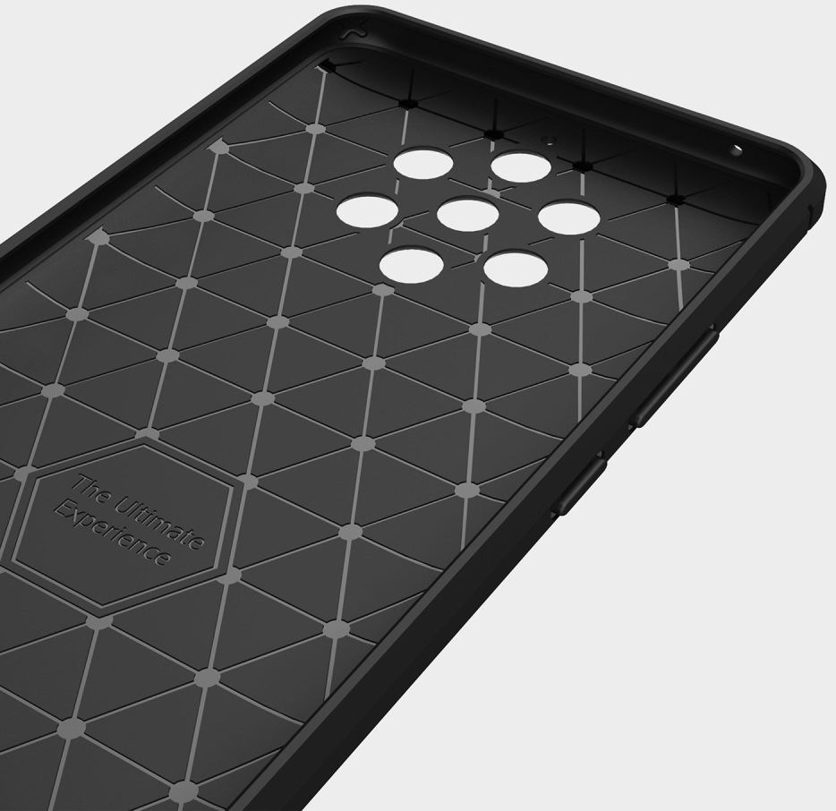 Nokia 9 PureView Geborsteld TPU Hoesje Zwart afbeelding 11