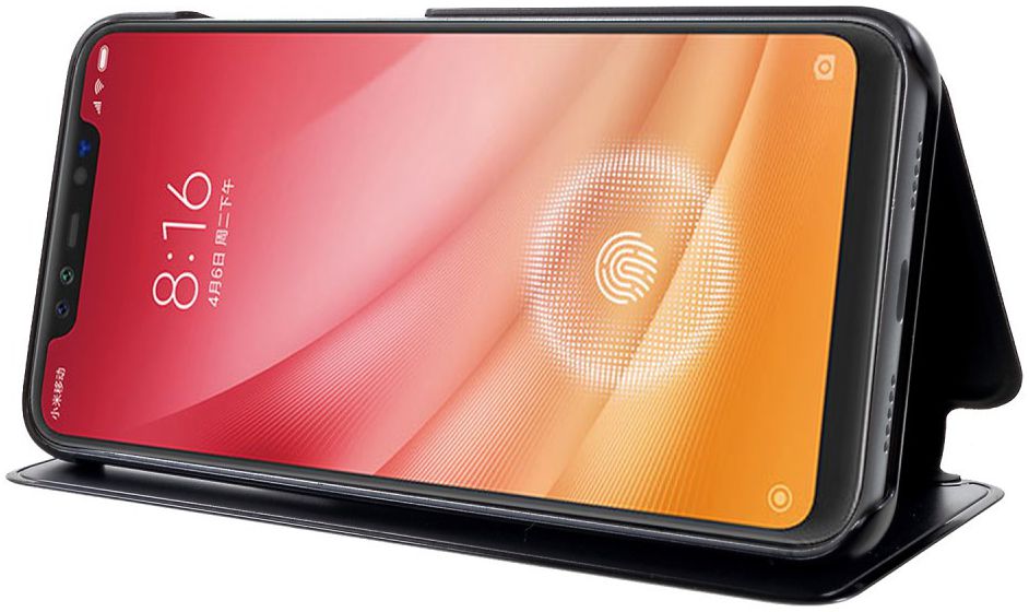 Xiaomi Mi 8 Pro Window View Flip Hoesje Zwart afbeelding 2