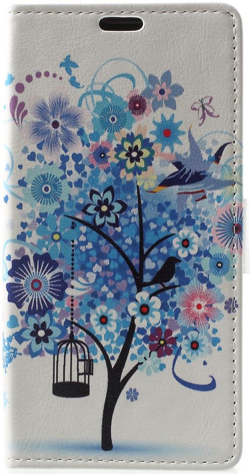 Nokia 5.1 Plus Portemonnee Hoesje met Boom Print afbeelding 1
