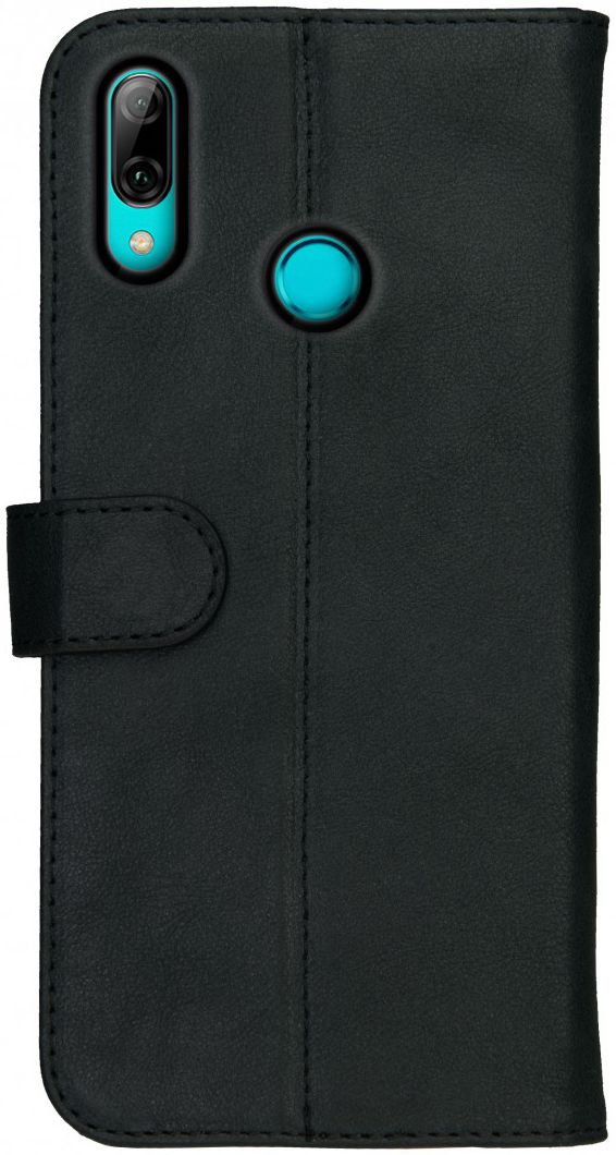 Rosso Deluxe Huawei P Smart 2019 Hoesje Echt Leer Book Case Zwart afbeelding 11